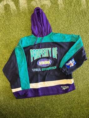 Vintage Reebok 1996 USA Gymnastics Property Of Hoodie Size XL